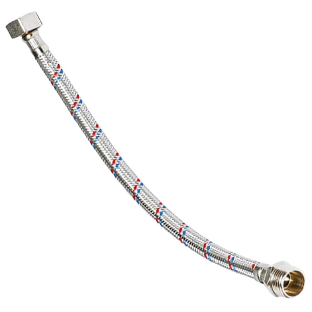 Подводка гибкая для воды ALTSTREAM Base 1/2″x1,2м оплетка нержавеющая сталь, накидная гайка/штуцер