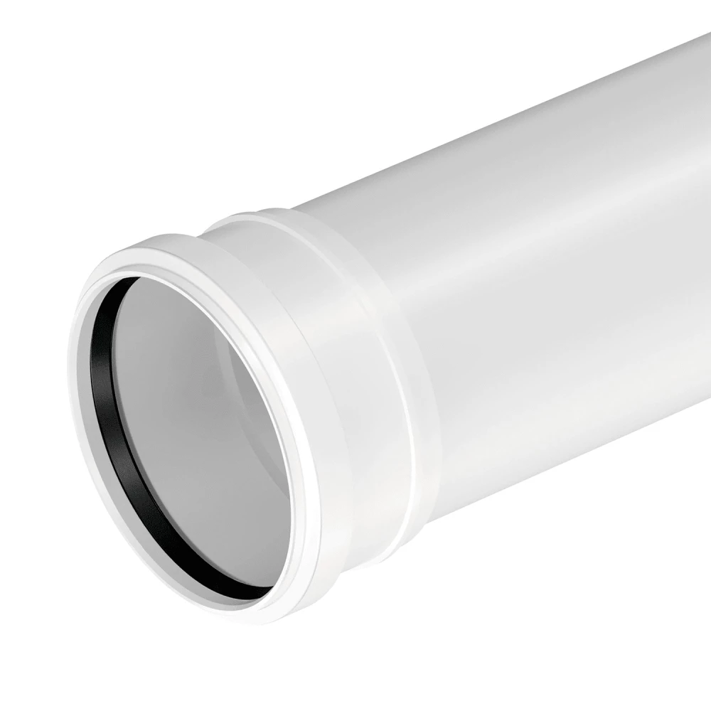 Труба полипропиленовая Uponor Decibel бесшумная Дн110, длина - 250 мм, раструбная, белая