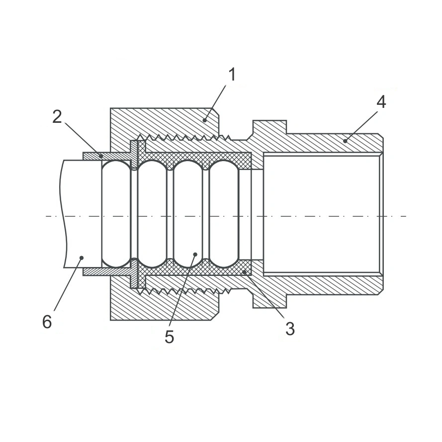 Муфта диэлектрическая соединительная STAHLMANN 15Aх1/2″ Ду15x15 Ру15 латунная, наружная резьба/обжим