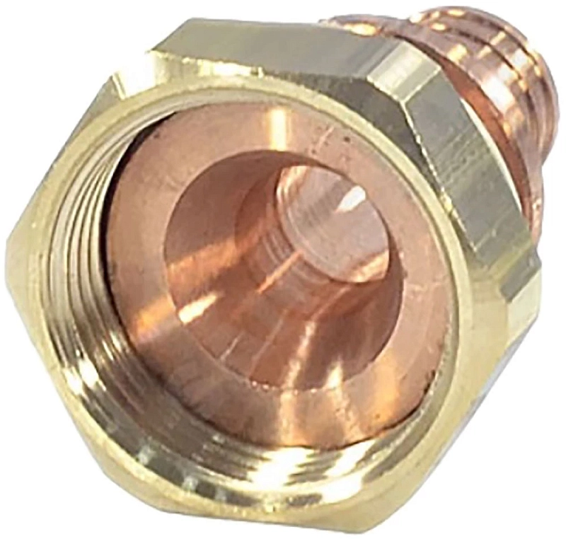 Переходник аксиальный РЕХАУ Rautitan RX+ Дн20х1/2″ Ру10 для труб из сшитого полиэтилена с накидной гайкой, корпус - бронза 14563373001